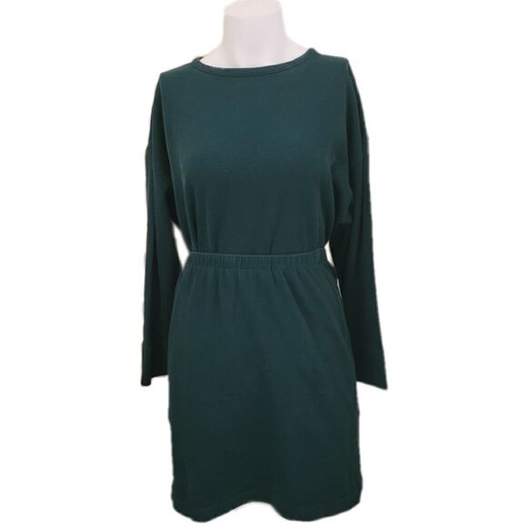 Vintage 90's emerald green sweater skirt set - Picture 3 of 4